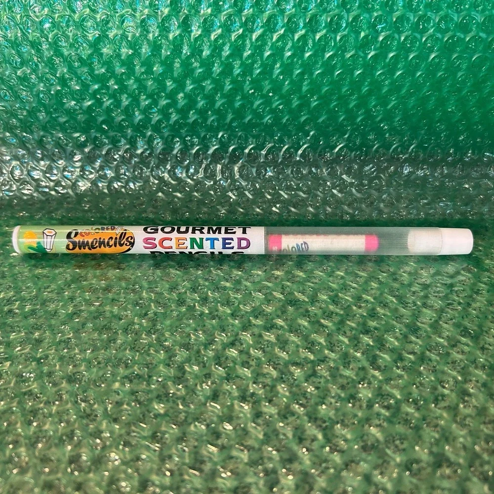 RETRO Colored Smencils -BUBBLE GUM-Gourmet Scented Pencils Eco Newspaper RARE